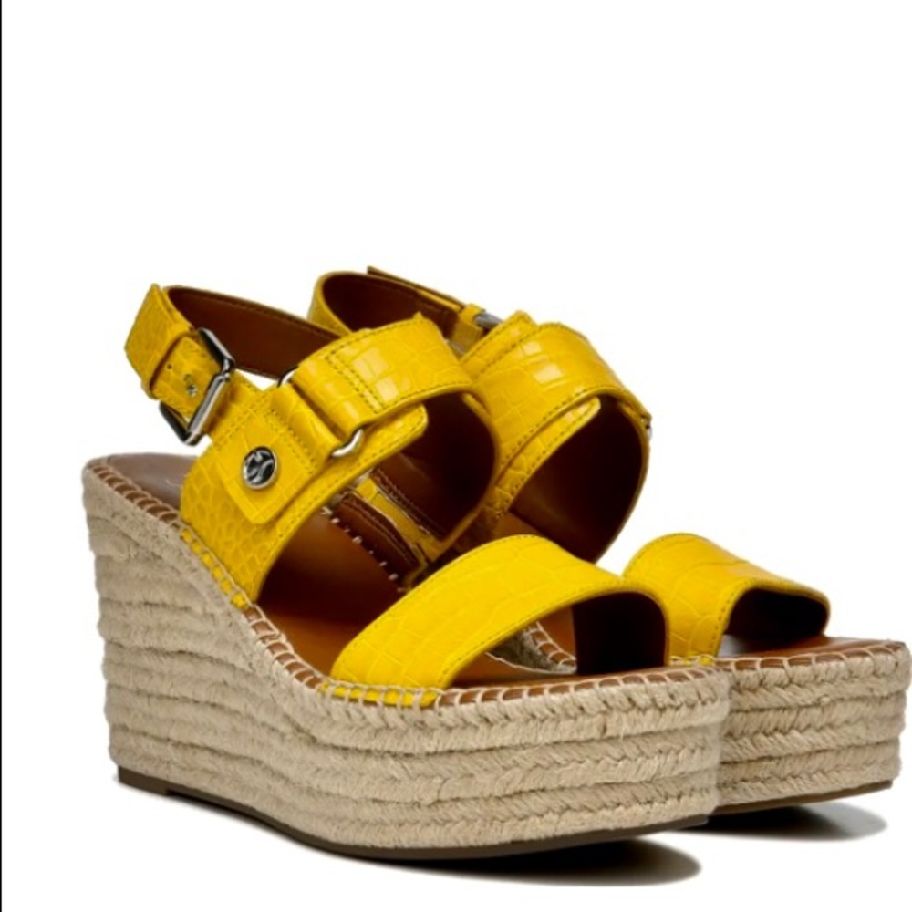 Franco Sarto Yellow  size 9.5 wedges